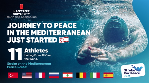 Yabancı ve milli yüzücüler KKTC'ye “barış ve doğa” için yüzüyor