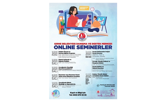 Girne Belediyesi çevrimiçi seminerler düzenliyor