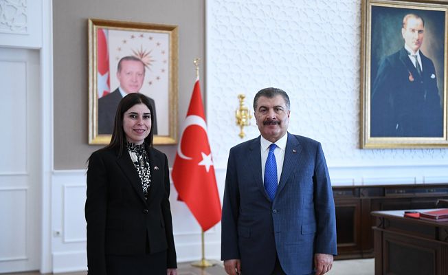 Sağlık Bakan İzlem Altuğra, Türkiye  Sağlık Bakanı Fahrettin Koca İle Görüştü