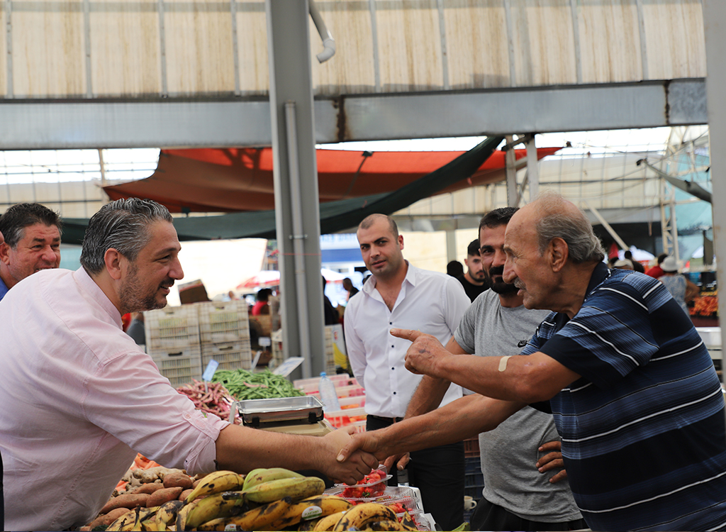 CTP Heyeti Girne'de Çarşamba Pazarını Ziyaret Etti