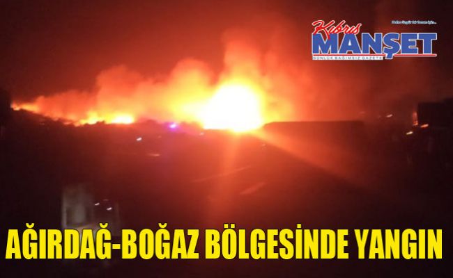 Ağırdağ-Boğaz bölgesinde yangın