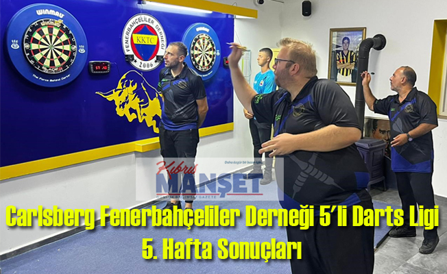Carlsberg Fenerbahçeliler Derneği 5'li Darts Ligi 5'nci Hafta puan durumu